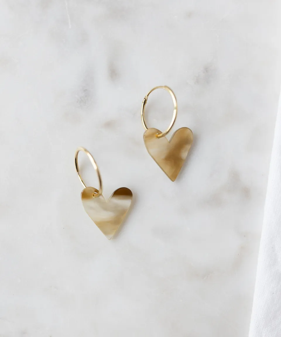 wald-berlin-be-my-lover-exclusive-heart-black-ohrringe-perlmutt-mit-gold-filled image 1