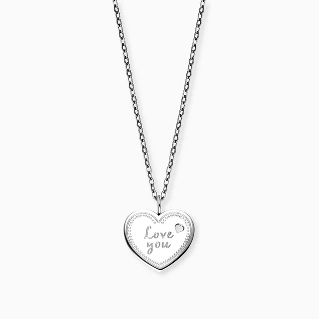mysteel-by-engelsrufer-halskette-edelstahl-silber-herz-love-you-mit-gru-karte image 1