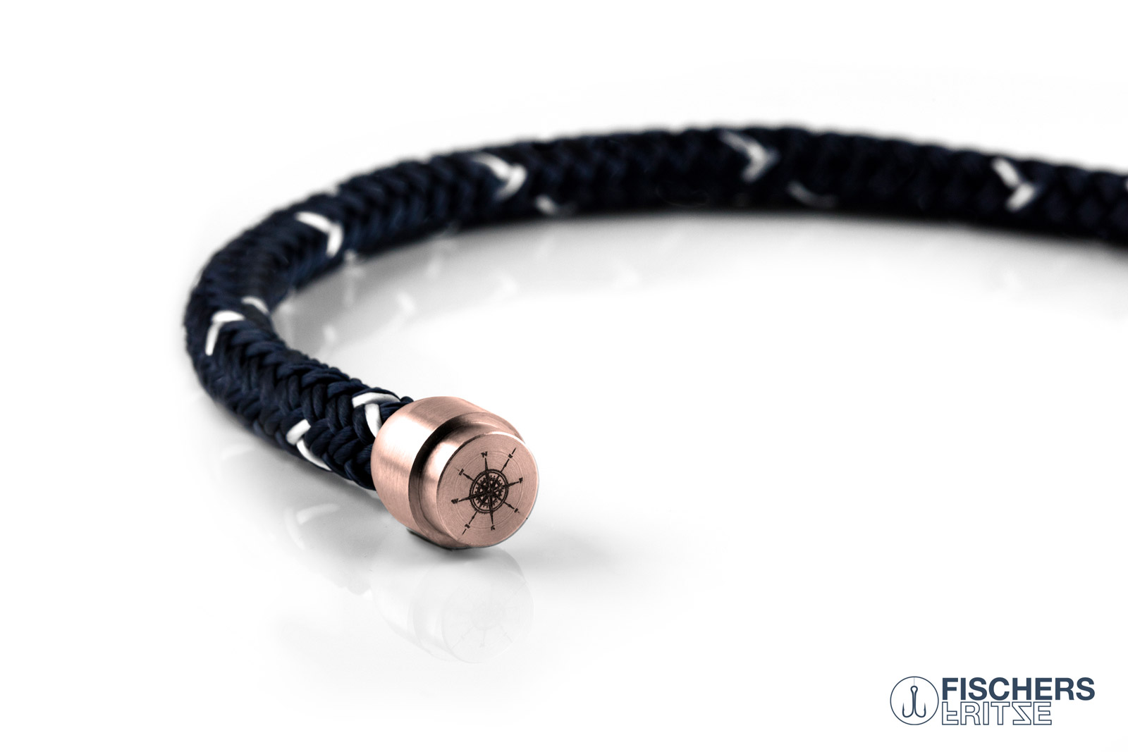 fischers-fritze-k-nigsmakrele-felix-segeltau-armband-marineblau-wei-8-mm image 7