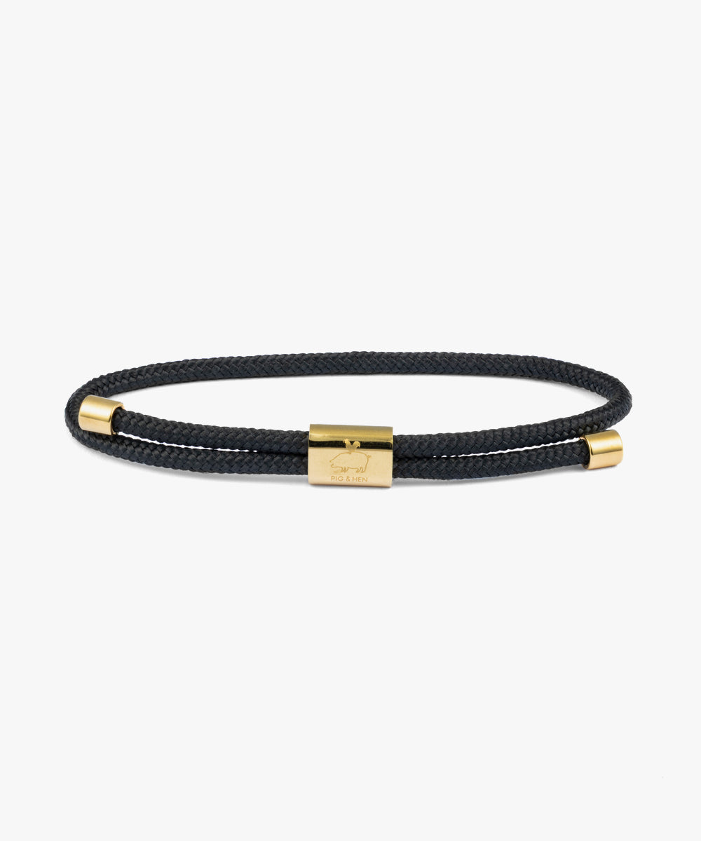 pig-hen-lewis-armband-schwarz-gold image 1