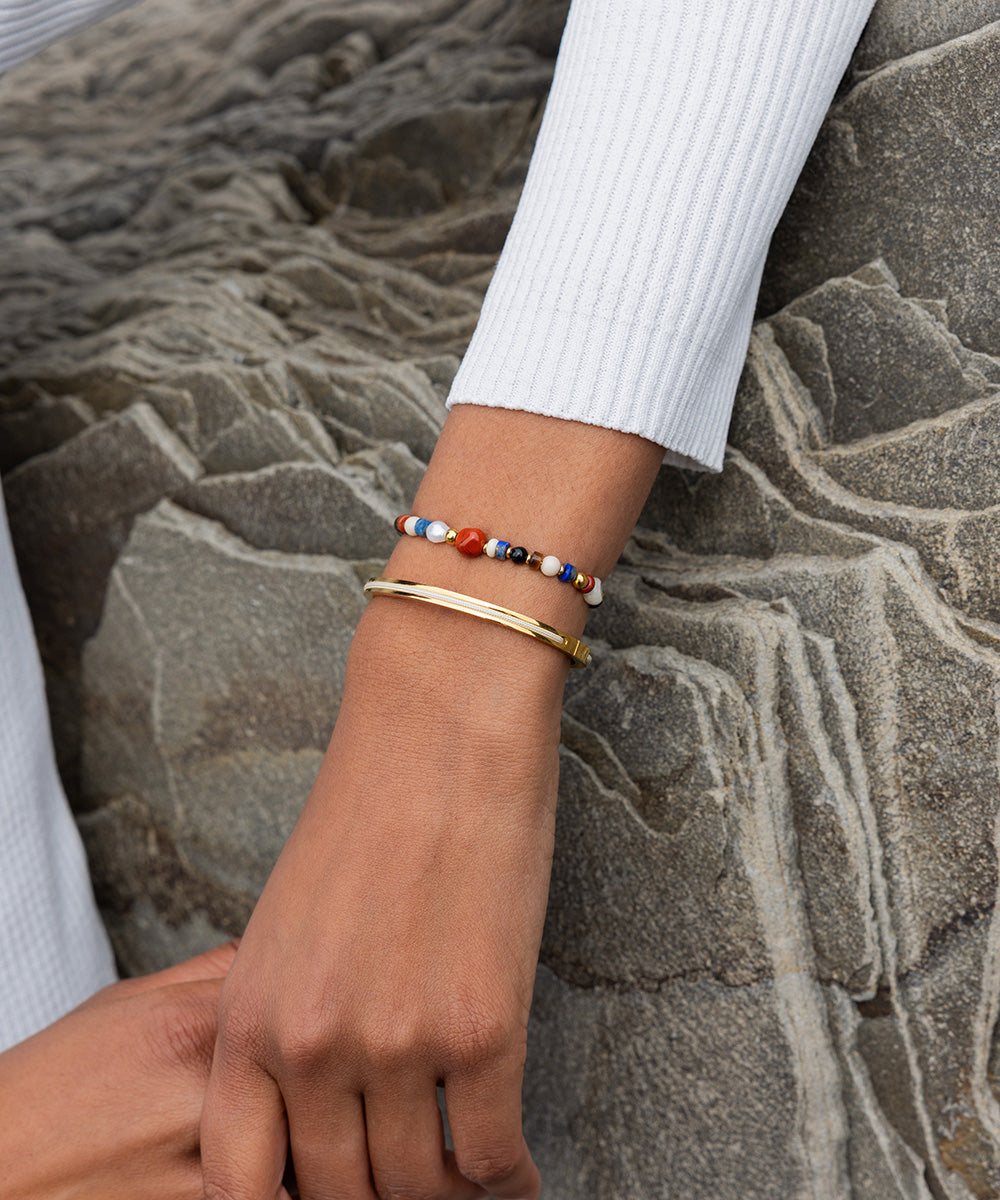 pig-hen-mosaic-aurora-maya-lou-ivory-armband-set-gold-damen image 3