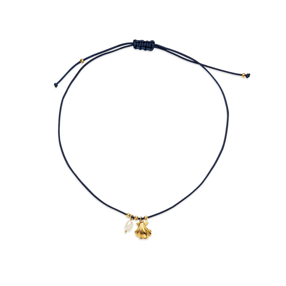 paul-hewitt-scallop-blue-nylon-halskette-gold image 1