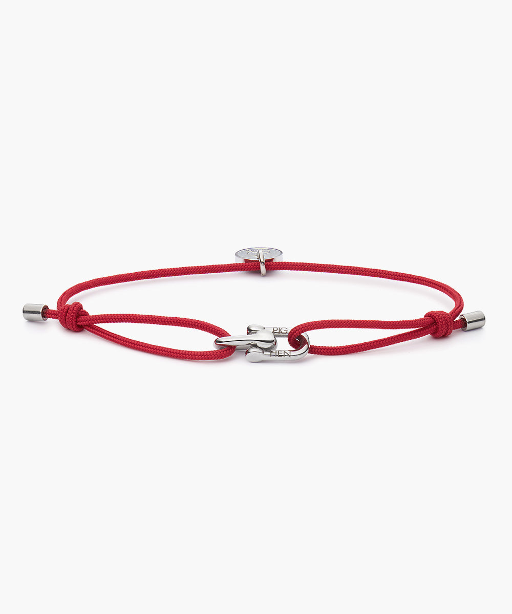 pig-hen-mia-damen-armband-raspberry-silver-verstellbar image 1