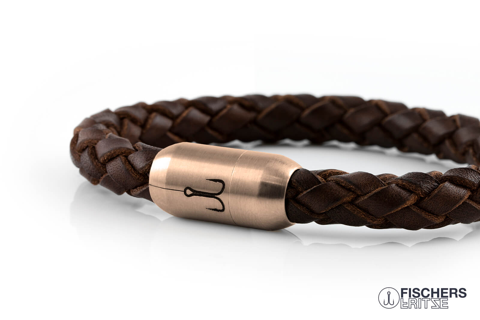 fischers-fritze-k-nigsmakrele-felipe-armband-braun-geflochten-leder image 6