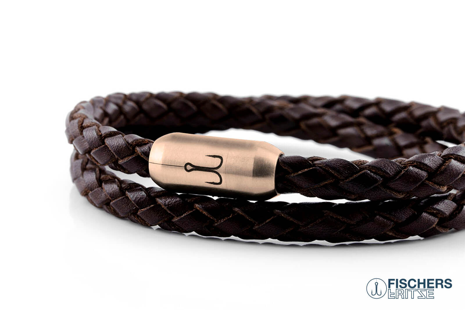 fischers-fritze-k-nigsgarnele-felipe-leder-armband-braun-geflochten image 5