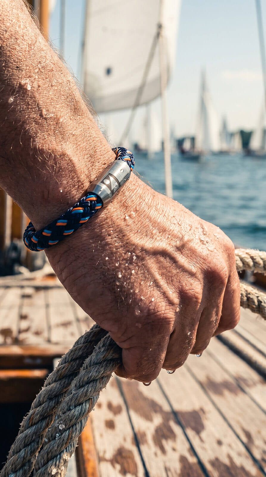fischers-fritze-makrele-kieler-woche-sonderedition-2026-armband-marineblau-stahl image 2