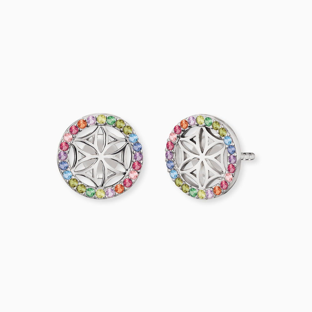 engelsrufer-ohrstecker-925er-silber-lebensblume-mit-zirkonia-multicolor image 1