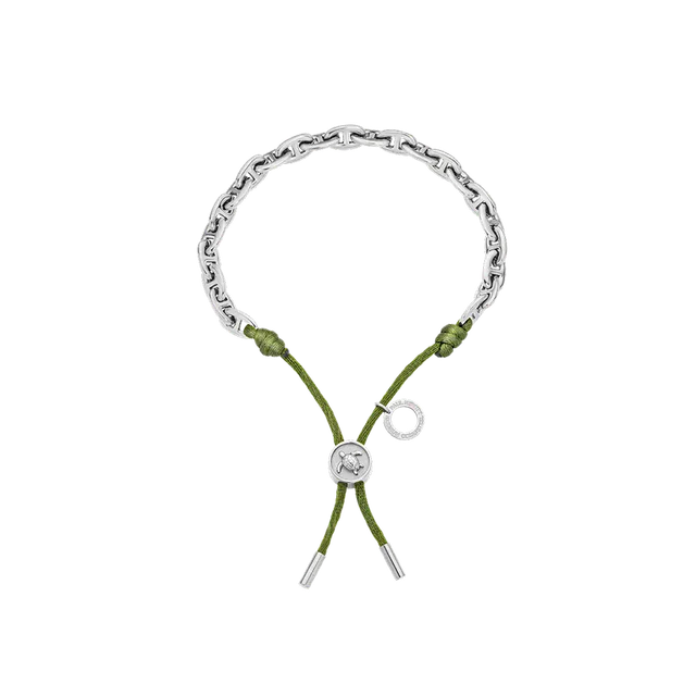 paul-hewitt-turtle-anchor-chain-armband-silber-seaweed-dark-green-damen-textilar image 1
