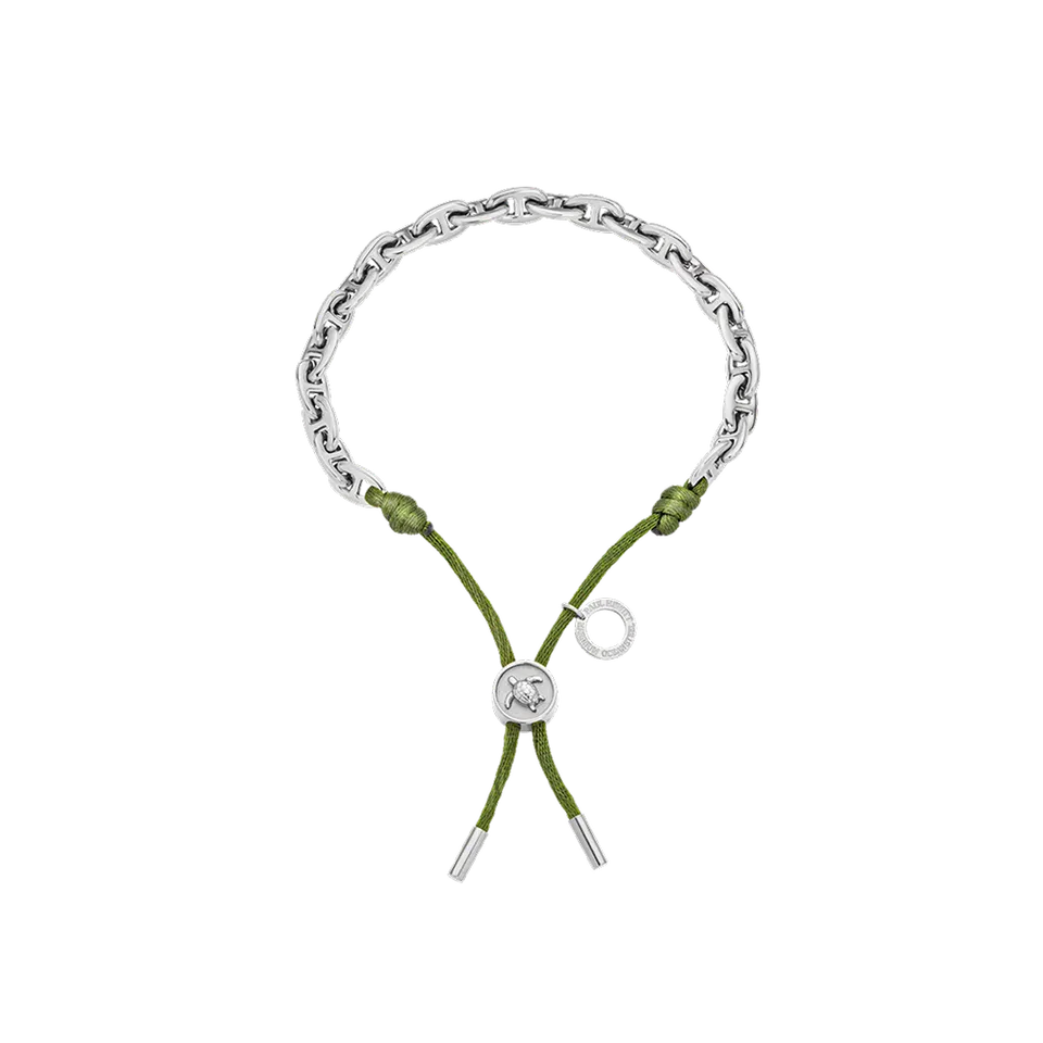 paul-hewitt-turtle-anchor-chain-armband-silber-seaweed-dark-green-damen-textilar image 1