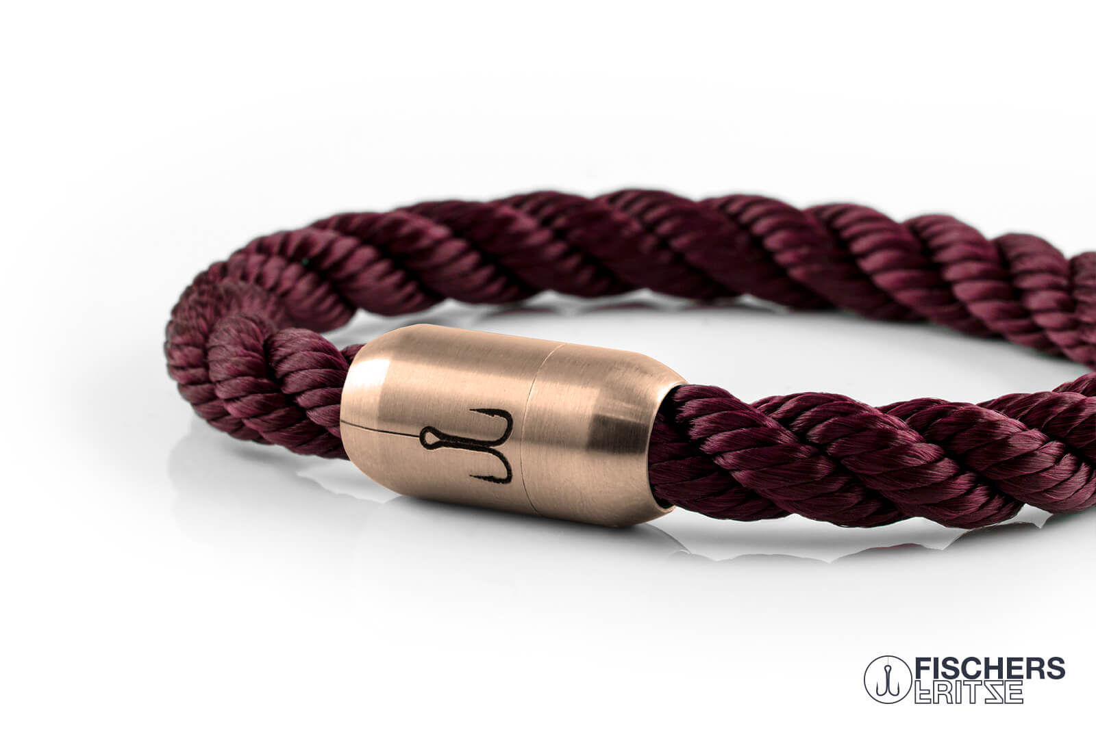 fischers-fritze-k-nigsmakrele-kurt-armband-dunkelrot-gedreht image 6