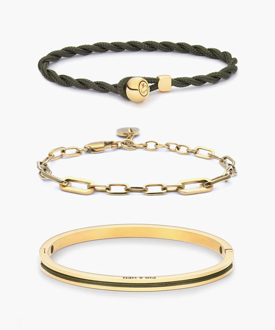 pig-hen-ed-army-maya-lou-julie-armband-set-gold image 1