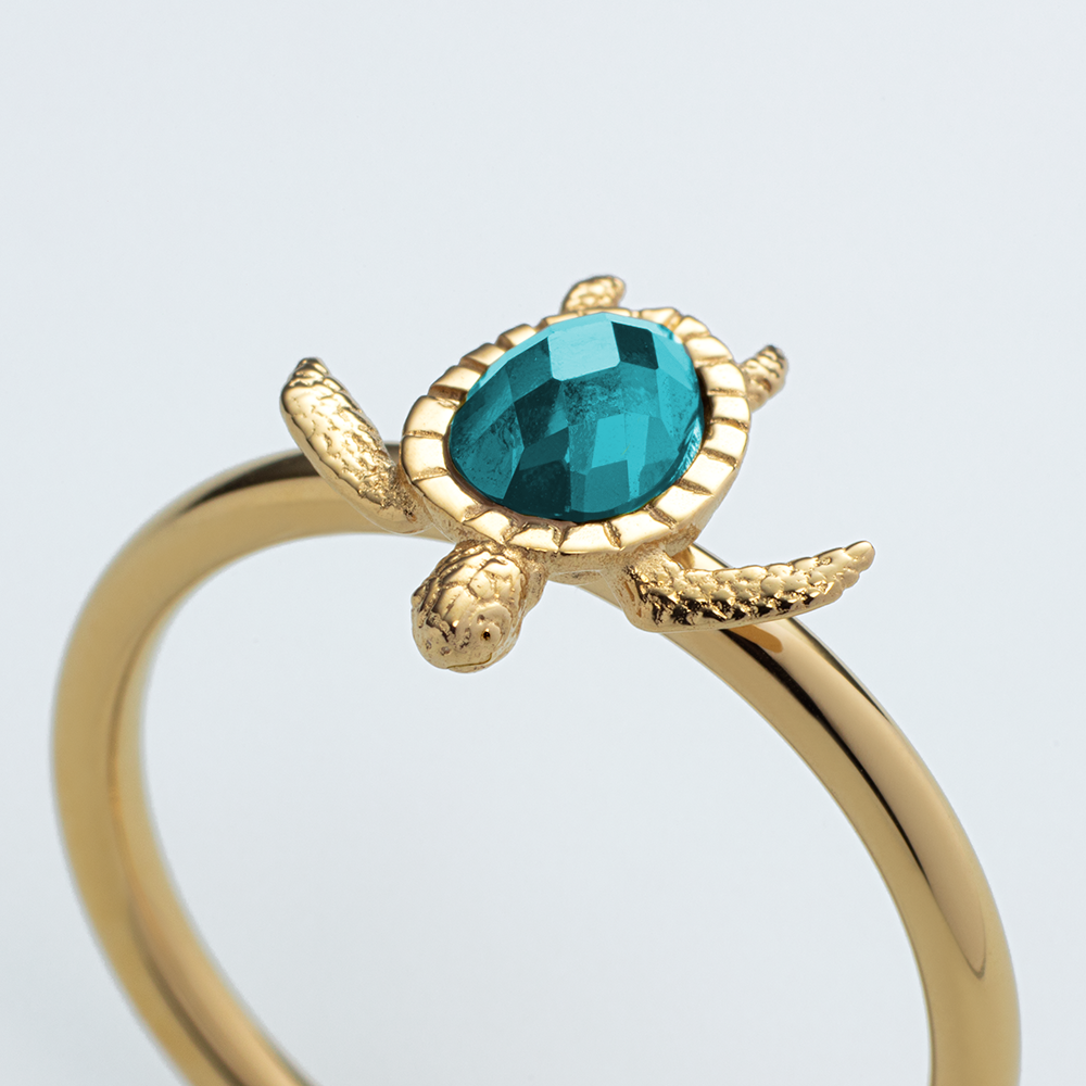 paul-hewitt-turtle-ring-aquamarine-gold-gl-cksbringer-ring image 2