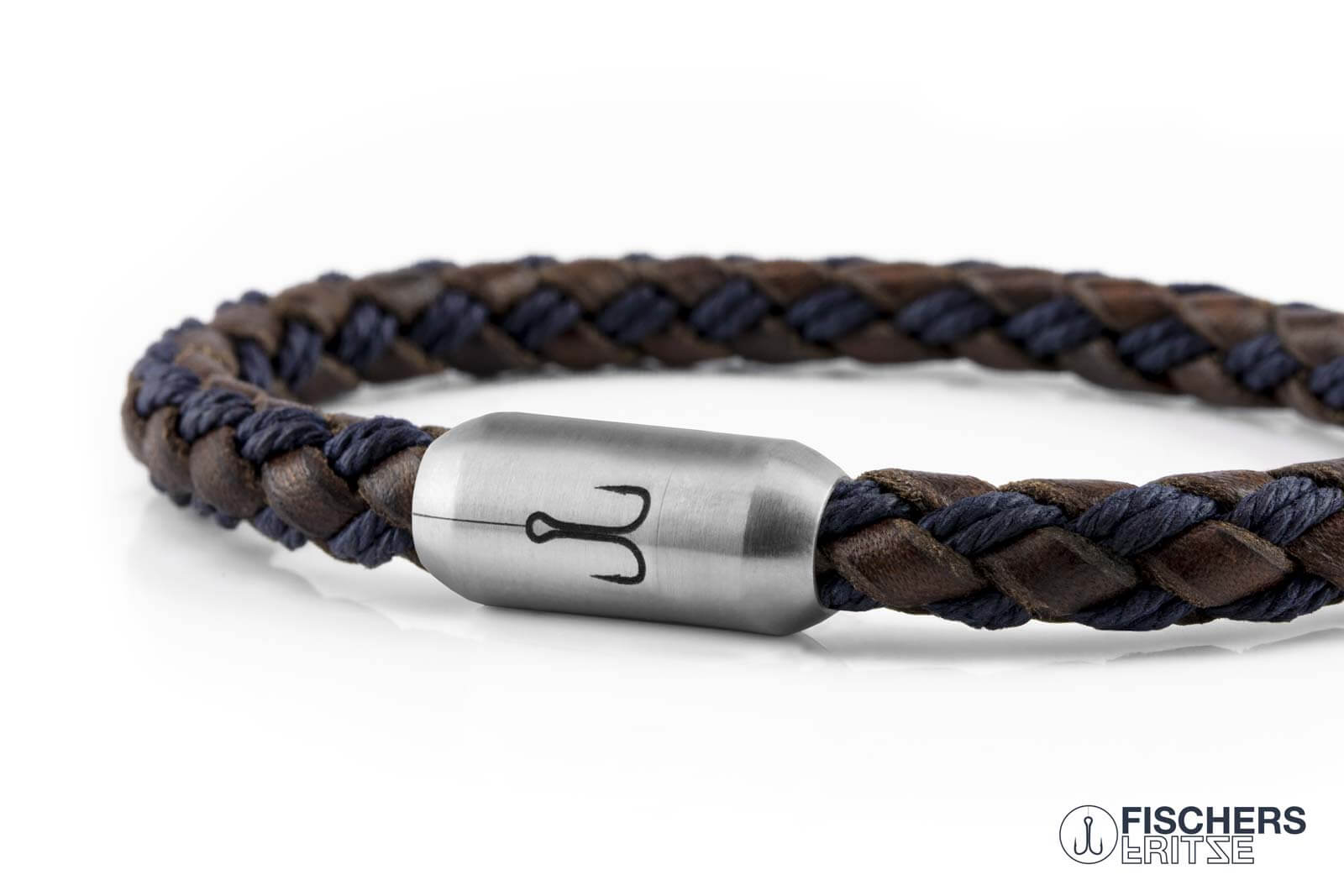 fischers-fritze-leder-krabbe-franziska-josefine-armband-6mm-braun-marineblau-gef image 6