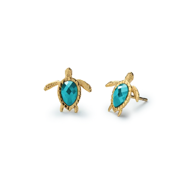 paul-hewitt-turtle-ohrring-aquamarine-gold-damen-ohrstecker-schildkr-te image 1