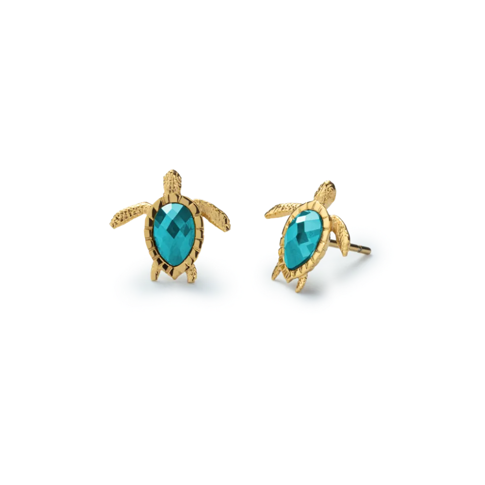 paul-hewitt-turtle-ohrring-aquamarine-gold-damen-ohrstecker-schildkr-te image 1
