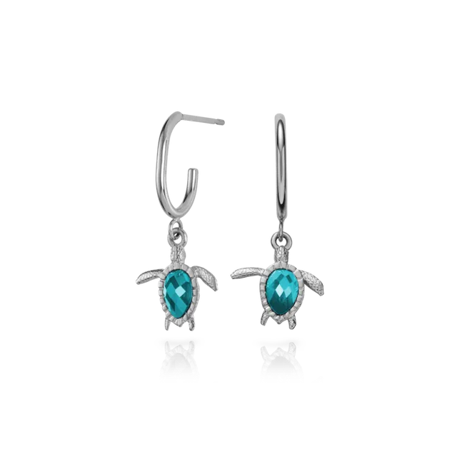 paul-hewitt-turtle-hoops-aquamarine-silber-creolen-ohrringe image 1