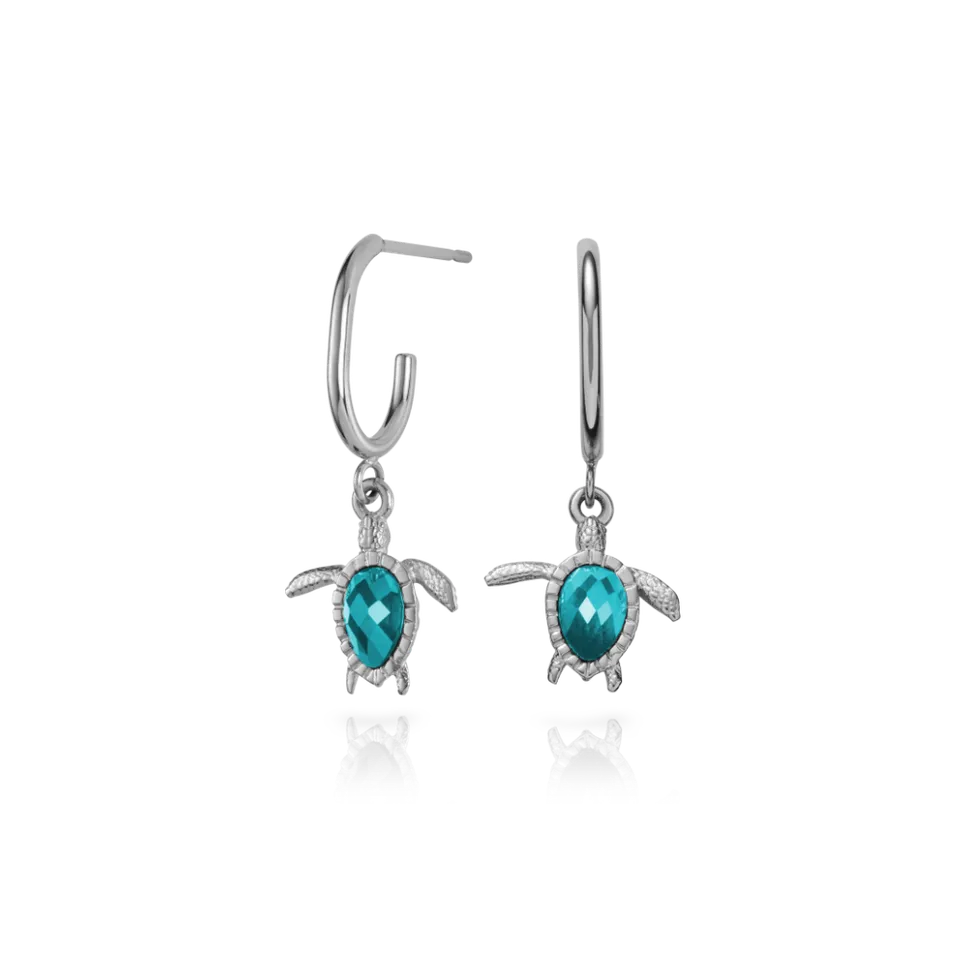 paul-hewitt-turtle-hoops-aquamarine-silber-creolen-ohrringe image 1