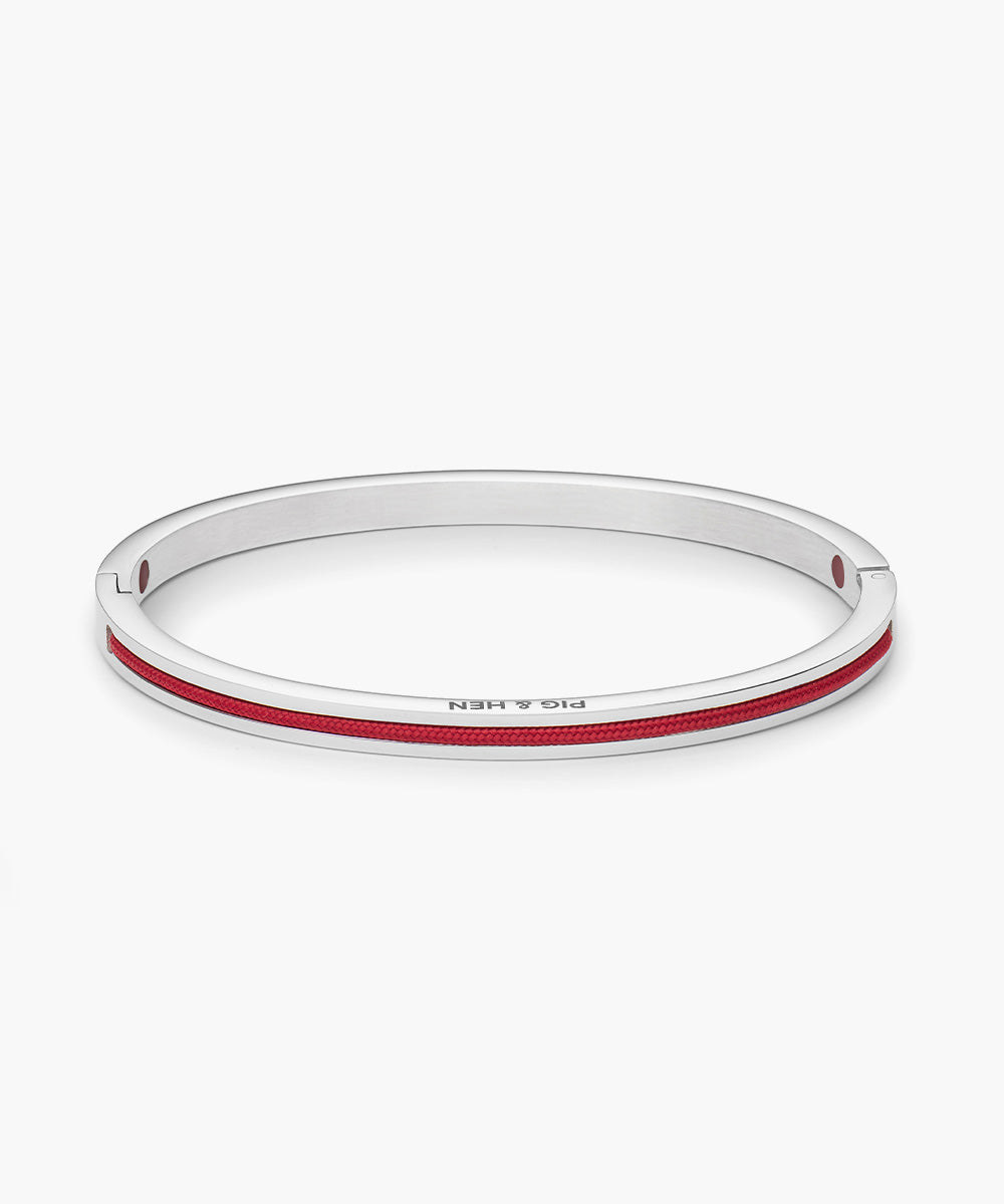 pig-hen-maya-lou-damen-armreif-raspberry-silber image 1