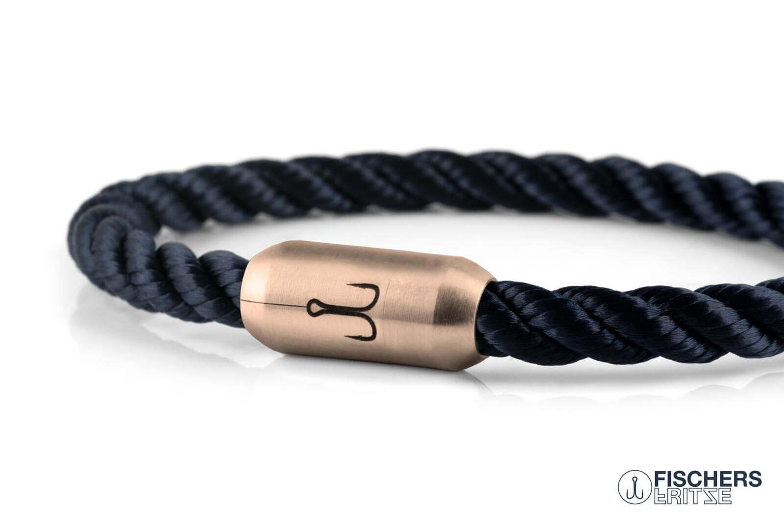 fischers-fritze-k-nigskrabbe-herta-segeltau-armband-marineblau-gedreht-6mm image 6
