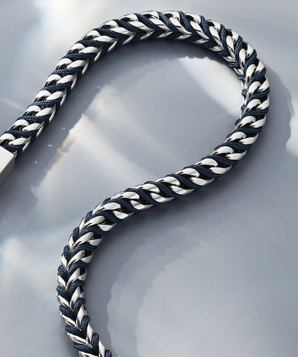 pig-hen-catena-foxtail-navy-silver-kettenarmband-herren image 5