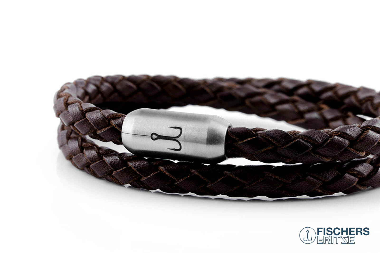 fischers-fritze-garnele-fidel-lederarmband-braun-geflochten image 5