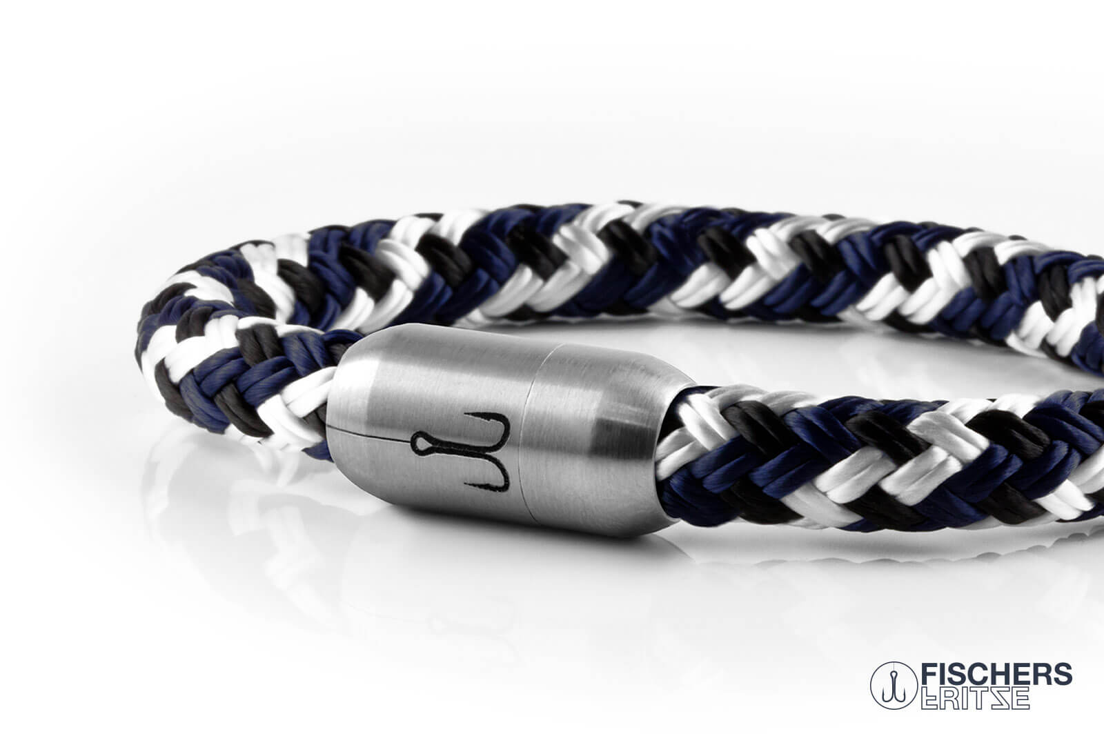 fischers-fritze-makrele-inseledition-norderney-armband-schwarz-marineblau-wei image 6