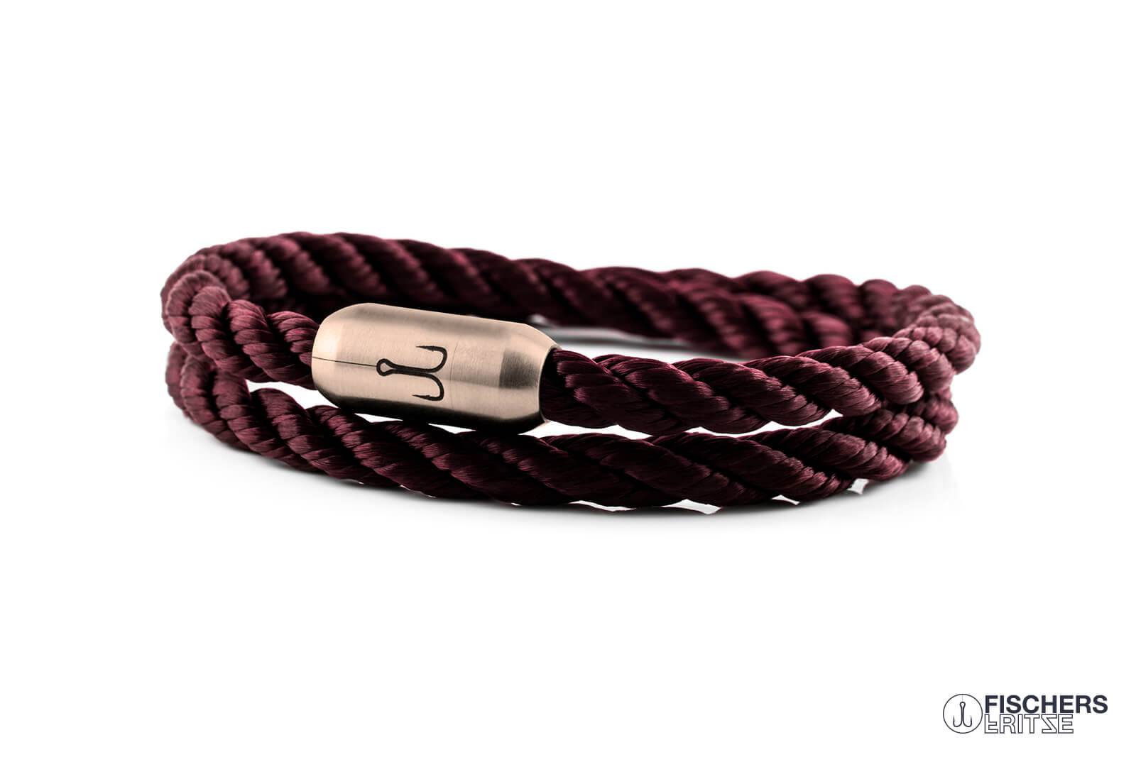 fischers-fritze-k-nigsgarnele-kurt-armband-dunkelrot-gedreht-6-mm image 1