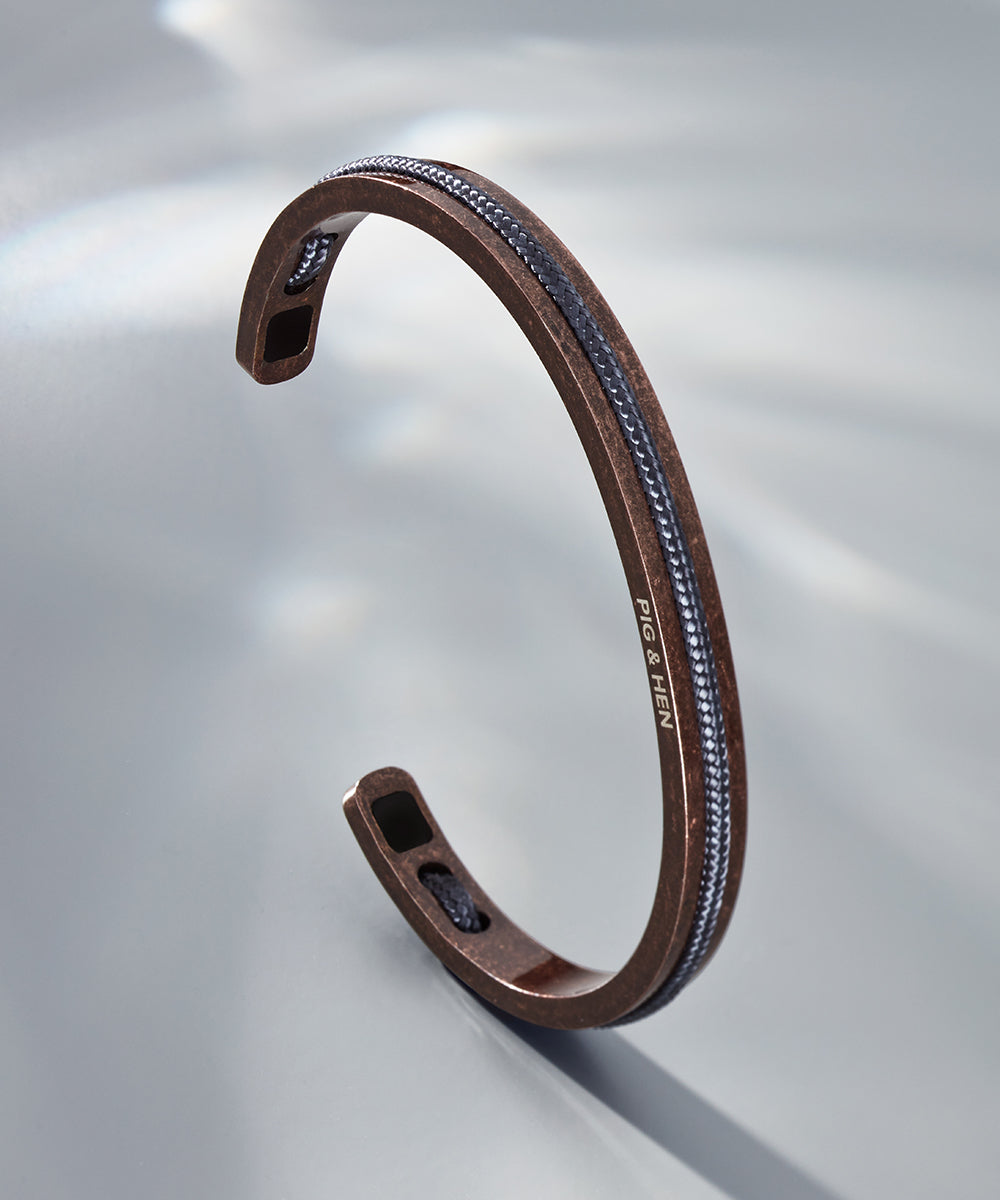 pig-hen-navarch-6mm-cuff-armband-slate-gray-bronze image 4