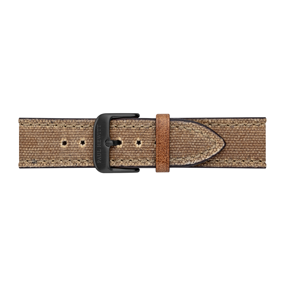 paul-hewitt-canvas-uhrenarmband-desert-schwarz-20-mm image 1