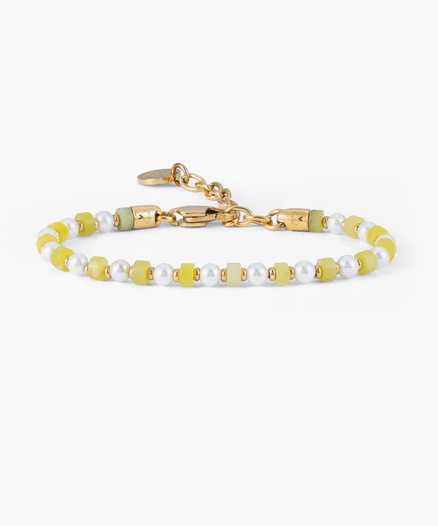 pig-hen-brontide-4mm-armband-yellow-jade-pearl-gold image 1
