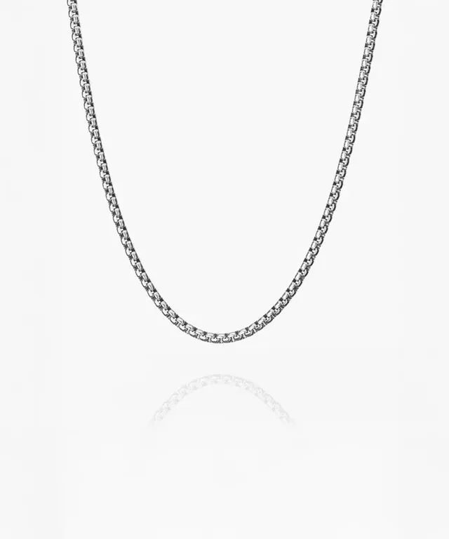 pig-hen-boxchain-halskette-silber-edelstahl-herren image 1