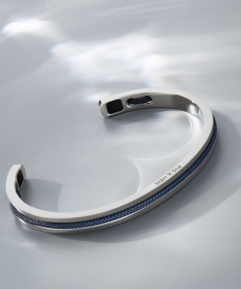 pig-hen-navarch-6mm-herren-cuff-armband-navy-silver image 4