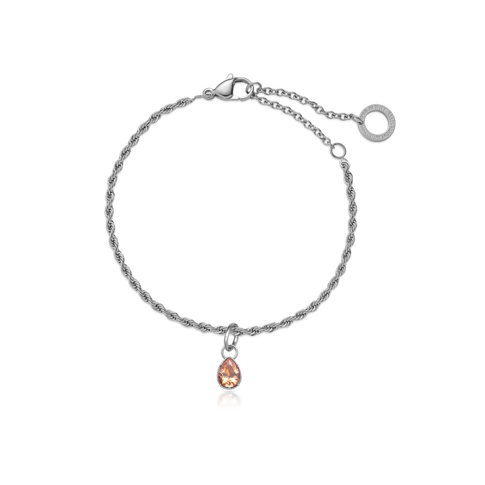paul-hewitt-set-peach-stone-charm-und-armkette-silber image 2
