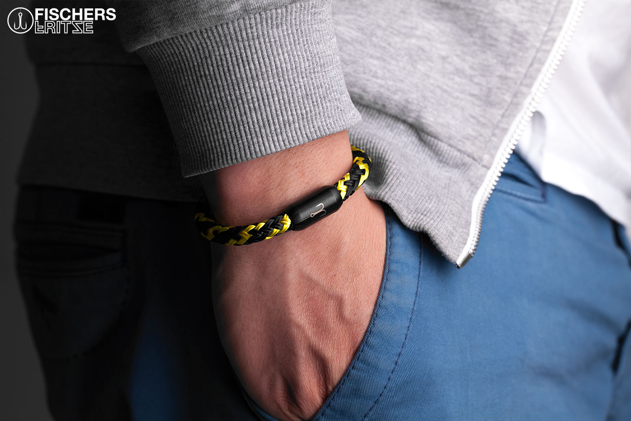 fischers-fritze-torpedomakrele-karlo-armband-schwarz-gelb-8-mm-segeltau image 6