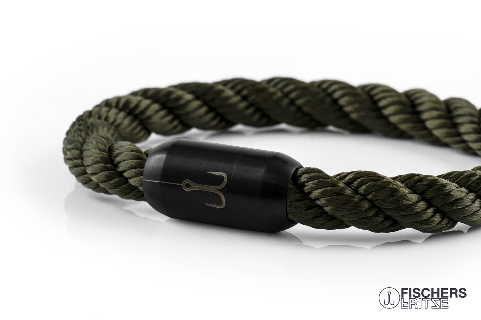 fischers-fritze-torpedomakrele-jakob-armband-olivgr-n-gedreht-8mm image 5