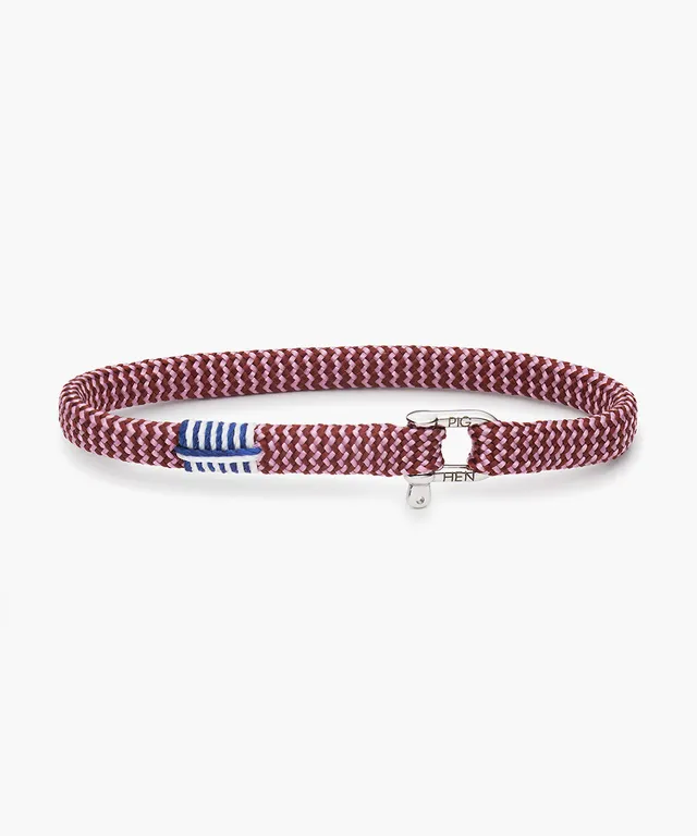 pig-hen-franky-damen-seilarmband-velvet-red-lilac-purple-silber image 1
