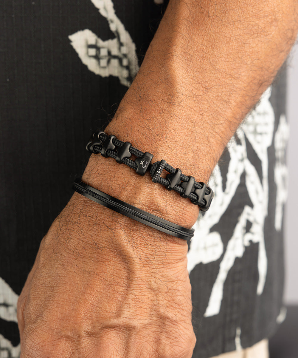 pig-hen-bold-bob-herren-seilarmband-black-11-mm-shields-t-verschluss image 3