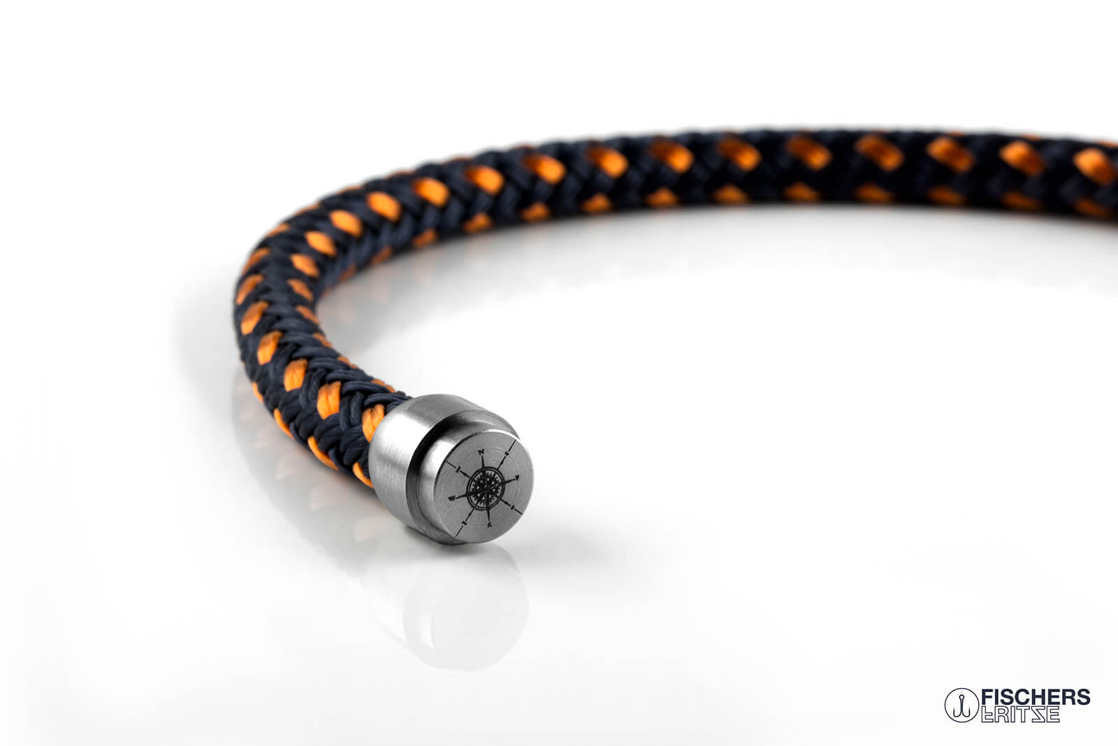 fischers-fritze-makrele-willi-armband-marineblau-orange-8mm image 5