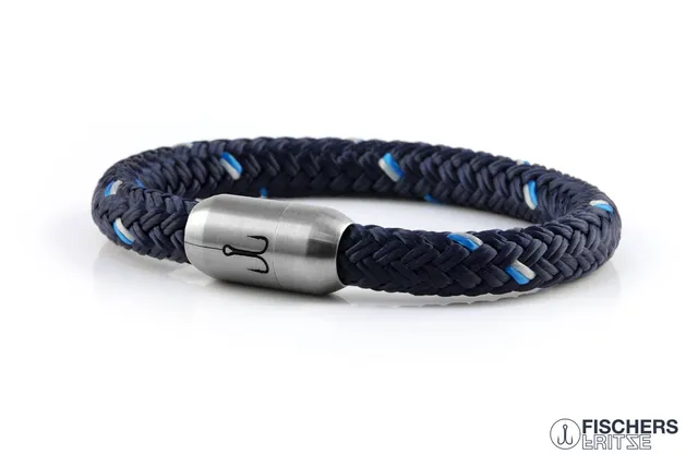 fischers-fritze-makrele-inseledition-amrum-segeltau-armband-marineblau-stahlblau image 1