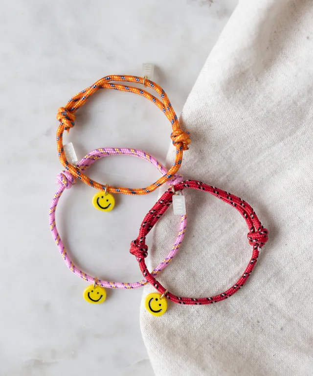 wald-berlin-smilie-dude-pink-friendship-bracelet-handgemachtes-freundschaftsarmb image 1