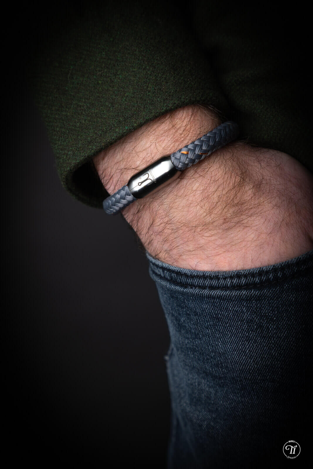 fischers-fritze-makrele-spezial-arik-segeltau-armband-schiefer-orange-silbergrau image 7