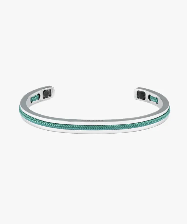 pig-hen-navarch-6mm-cuff-armband-patina-green-silber image 1