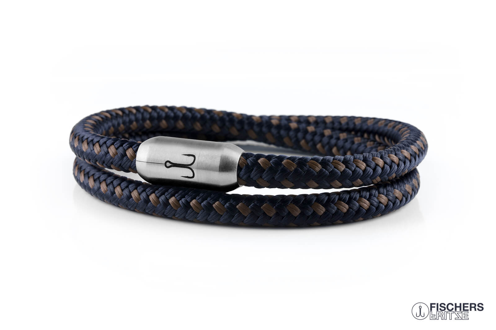 fischers-fritze-garnele-fynn-armband-marineblau-braun image 1