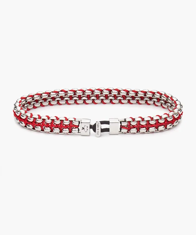 pig-hen-catena-venetian-7mm-raspberry-silver-damenarmband-edelstahl image 1