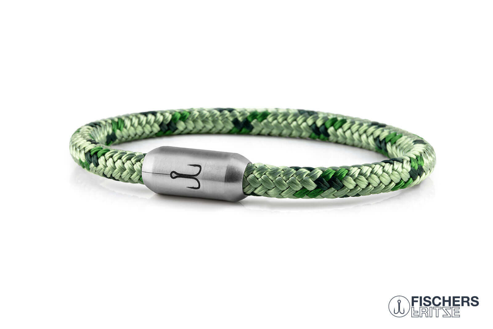 fischers-fritze-krabbe-bj-rk-segeltau-armband-pastellgr-n-grasgr-n-dunkelgr-n image 1
