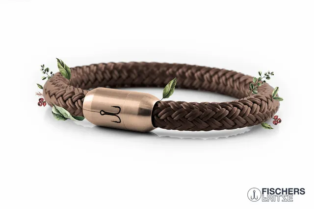 fischers-fritze-k-nigsmakrele-zimon-segeltau-armband-8mm-zimtbraun image 1