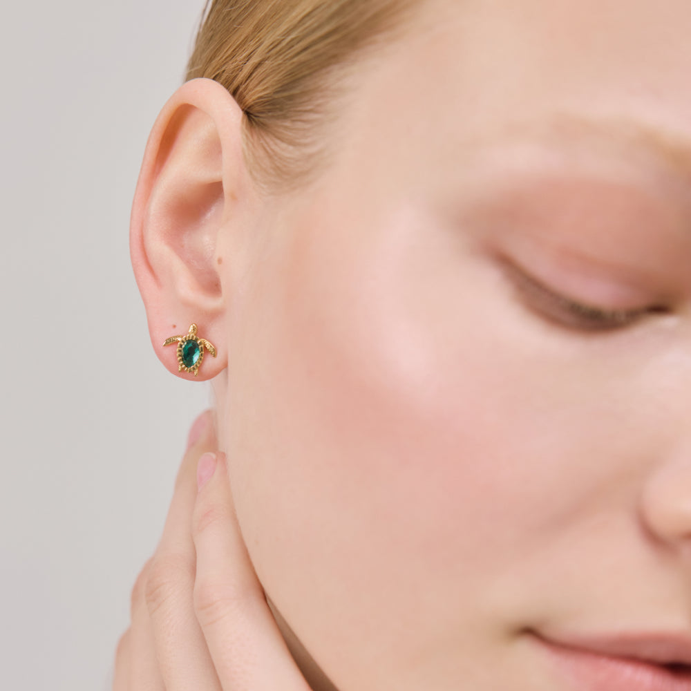 paul-hewitt-turtle-ohrring-aquamarine-gold-damen-ohrstecker-schildkr-te image 2