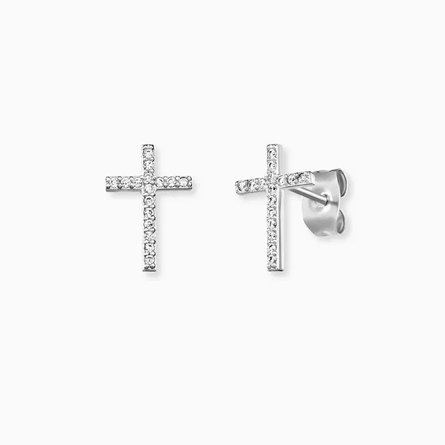 engelsrufer-ohrstecker-925er-silber-kreuz-mit-zirkonia image 1