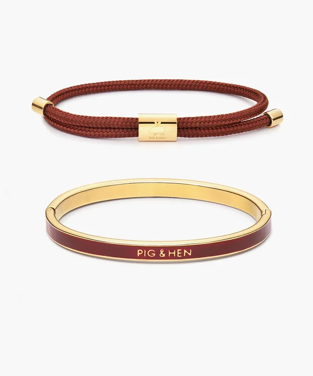 pig-hen-lewis-velvet-red-gold-maya-lou-aura-set-armband-set image 1