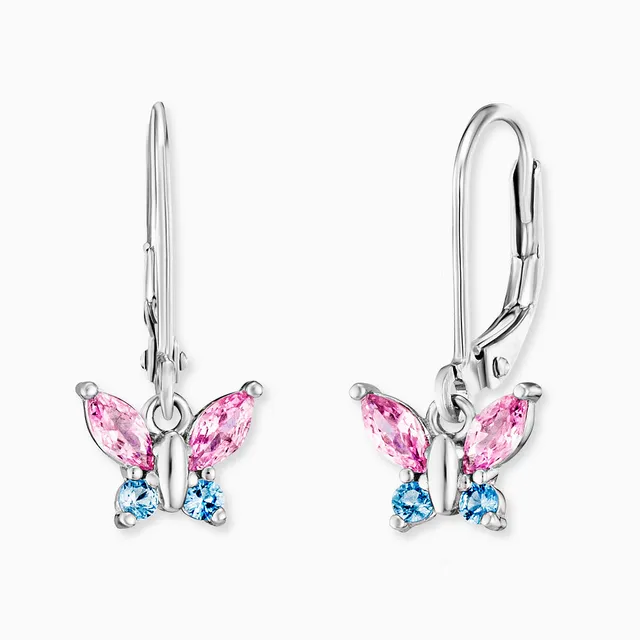 engelsrufer-herzengel-kinder-ohrh-nger-edelstahl-schmetterling-mit-zirkonia image 1
